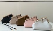 Black, Beige, Olive Green, Pink, White Leather with Snake Print Detail FN-056
