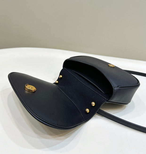 Black Leather with Gold F Logo FN-057
