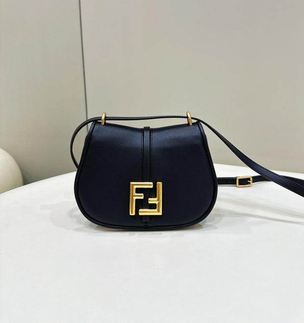 Black Leather with Gold F Logo FN-057