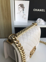Boy White with Golden Chain Handle CH-052