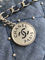 Denim Blue with Silver Chain Handle CH-054