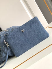 Denim Blue with Silver Chain Handle CH-054
