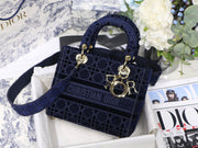 Embroidered Velvet Navy Blue, CD Charm, DI-040