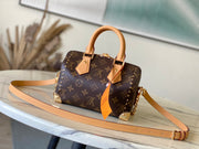 Mini Satchel Shape Brown with Gold Chain LV-010