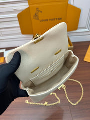 Rectangular Off White with Gold Chain LV-015