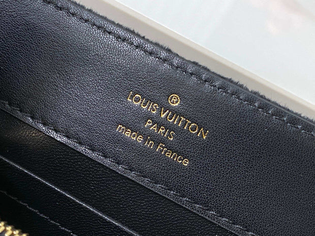Rectangular Black Suede with Multicolor Details LV-020