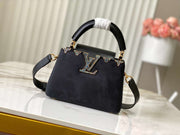 Rectangular Black Suede with Multicolor Details LV-020