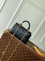 Rectangular Black with Gold Chain LV-024