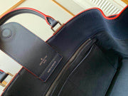 Rectangular Navy Blue with Red Details LV-033