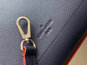 Rectangular Navy Blue with Red Details LV-033
