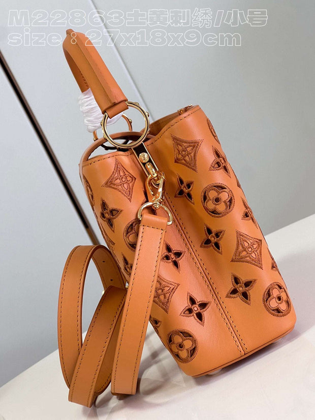 Rectangular Orange with Floral Cut-Out Details LV-035
