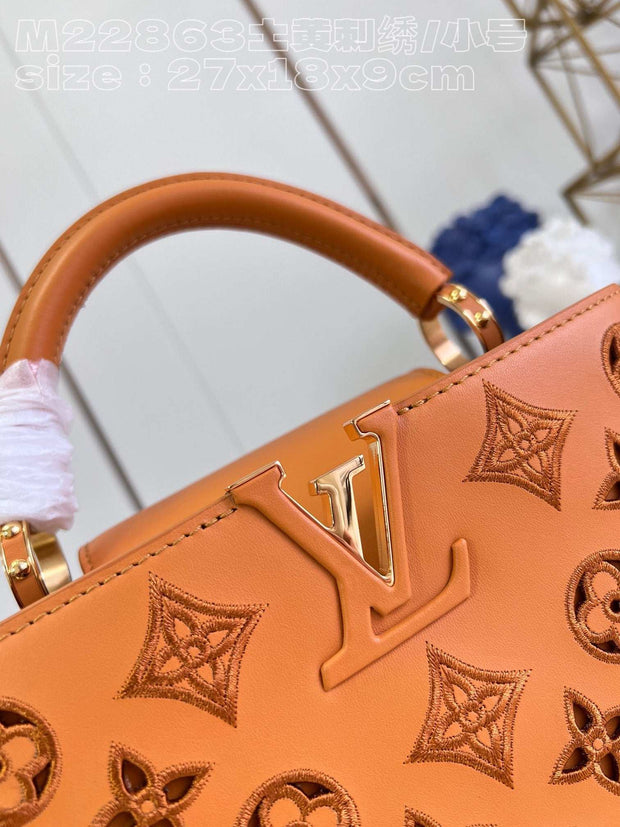 Rectangular Orange with Floral Cut-Out Details LV-035