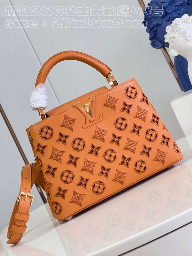 Rectangular Orange with Floral Cut-Out Details LV-035