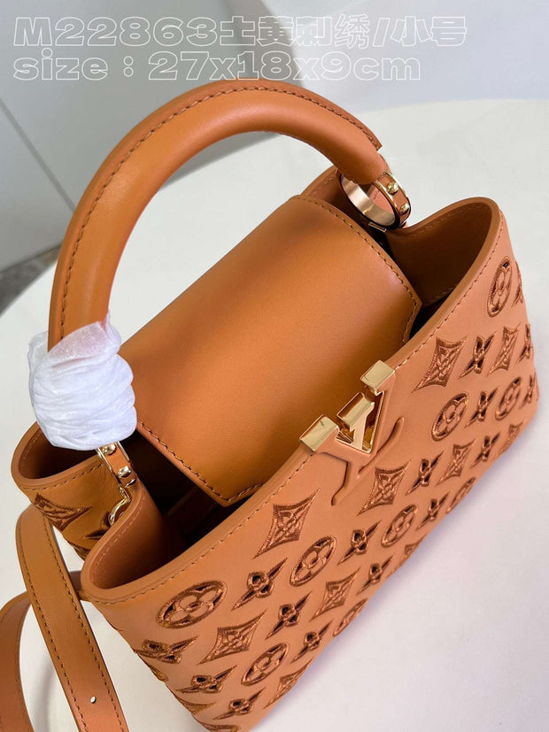 Rectangular Orange with Floral Cut-Out Details LV-035