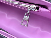 Rectangular Black with Iridescent Chain LV-038