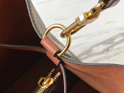 Bucket Brown with Leather Drawstring LV-041