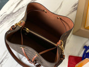 Bucket Brown with Leather Drawstring LV-041