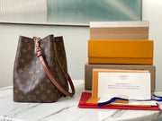Bucket Brown with Leather Drawstring LV-041
