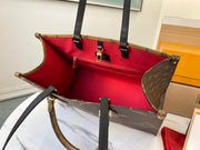 Small Round Brown with Beige Handles LV-042