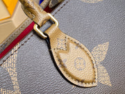 Small Round Brown with Beige Handles LV-042