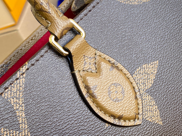 Small Round Brown with Beige Handles LV-042