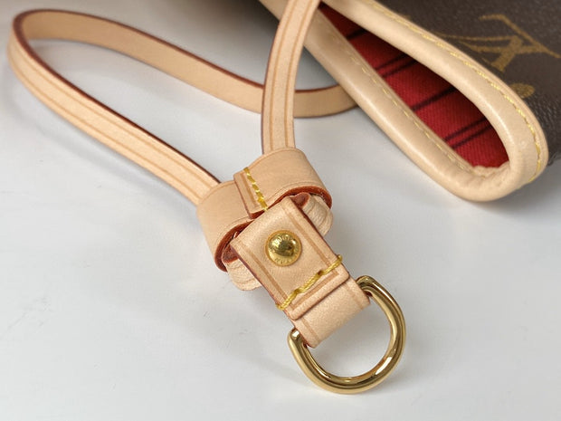 Small Round Brown with Beige Handles LV-042
