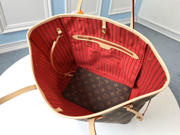 Small Round Brown with Beige Handles LV-042