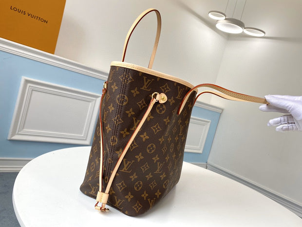 Small Round Brown with Beige Handles LV-042
