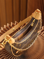 Small Round Brown with Beige Handles LV-042