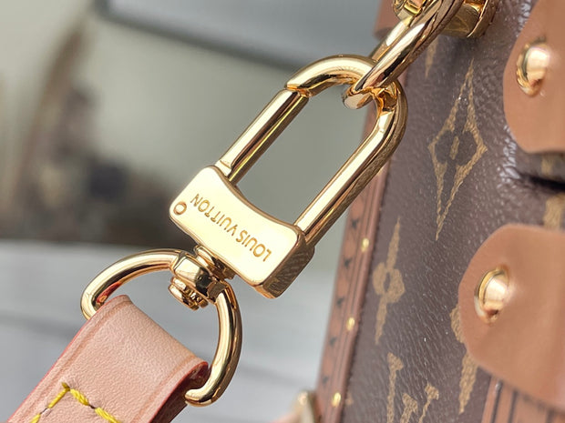 Mini Brown Vintage Box with Gold Lock LV-044