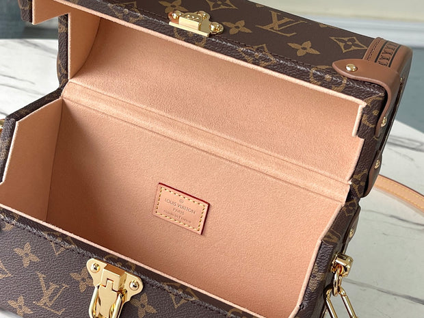 Mini Brown Vintage Box with Gold Lock LV-044