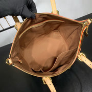 Large Brown with Beige Handles LV-046