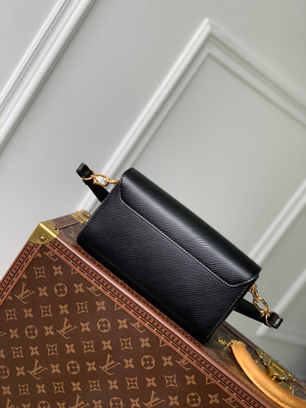 Black Leather with Gold Monogram LV-048