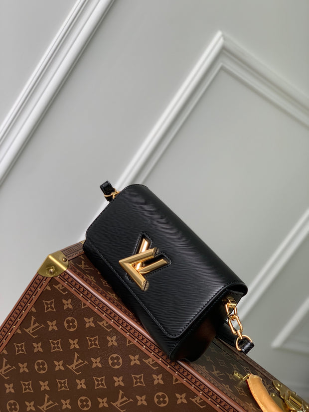 Black Leather with Gold Monogram LV-048