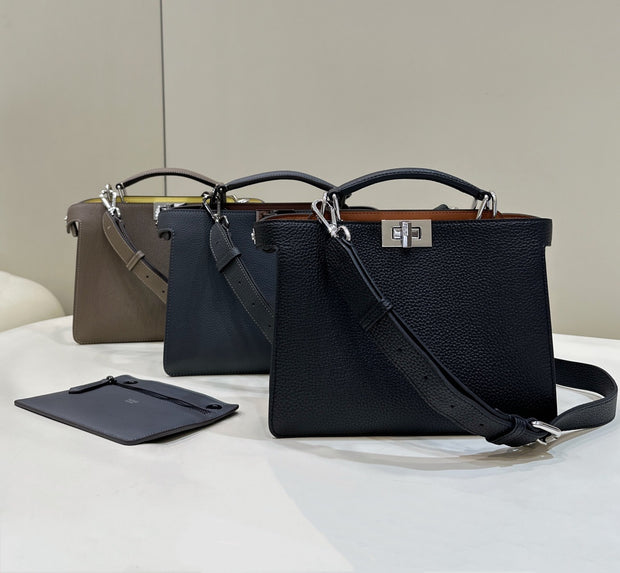 Brown, Blue, and Black Leather with Silver Lock FN-003