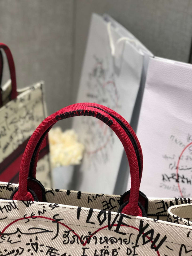 White & Red, Graffiti Print, DI-065