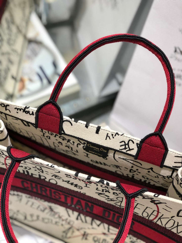 White & Red, Graffiti Print, DI-065