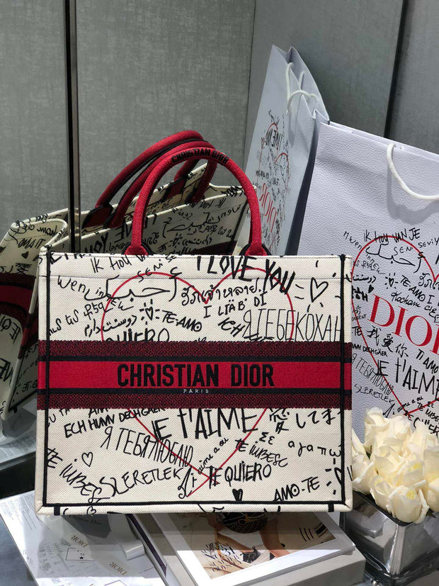 White & Red, Graffiti Print, DI-065