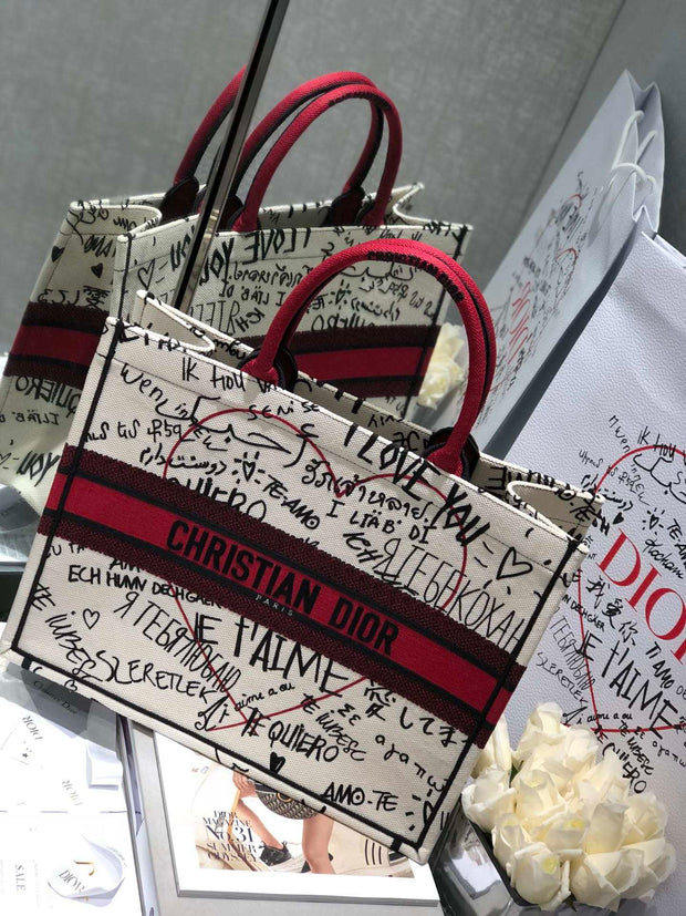 White & Red, Graffiti Print, DI-065