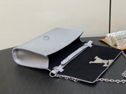 Silver with Silver Chain and LV Logo LV-059