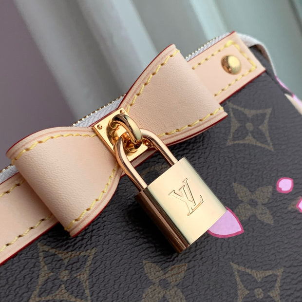 Brown with Pink Floral Design LV-050