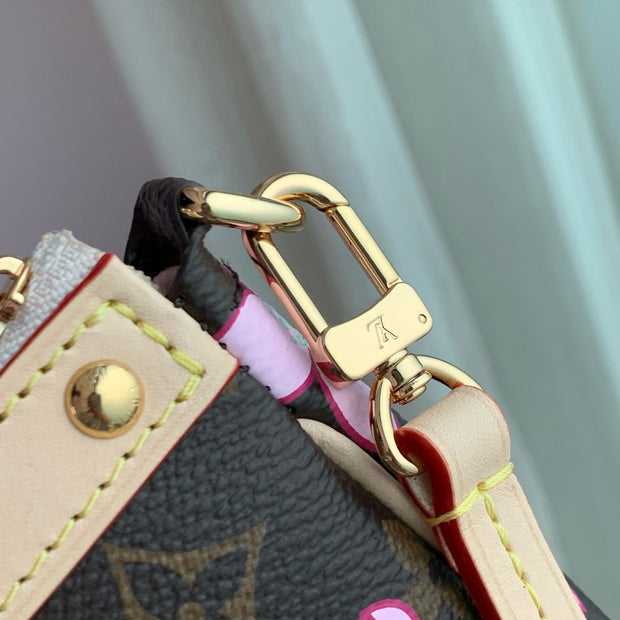 Brown with Pink Floral Design LV-050
