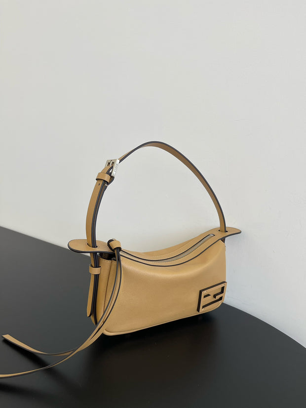 Beige Leather with Black Strap FN-011