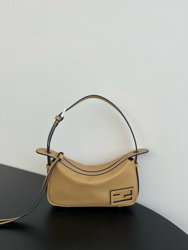 Beige Leather with Black Strap FN-011