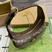 Canvas Hobo Bag with Gold Chain Strap GCC-017