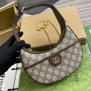 Canvas Hobo Bag with Gold Chain Strap GCC-017