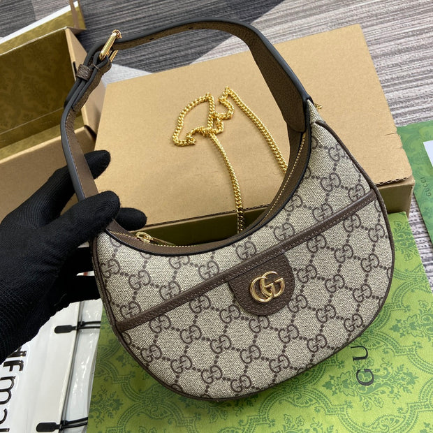 Canvas Hobo Bag with Gold Chain Strap GCC-017
