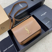 Tan Leather with Gold Logo Flap SL-015