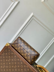 Brown with Black Strap and Gold Lock LV-051