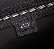 Black Leather Backpack with Gold Lock LV-049